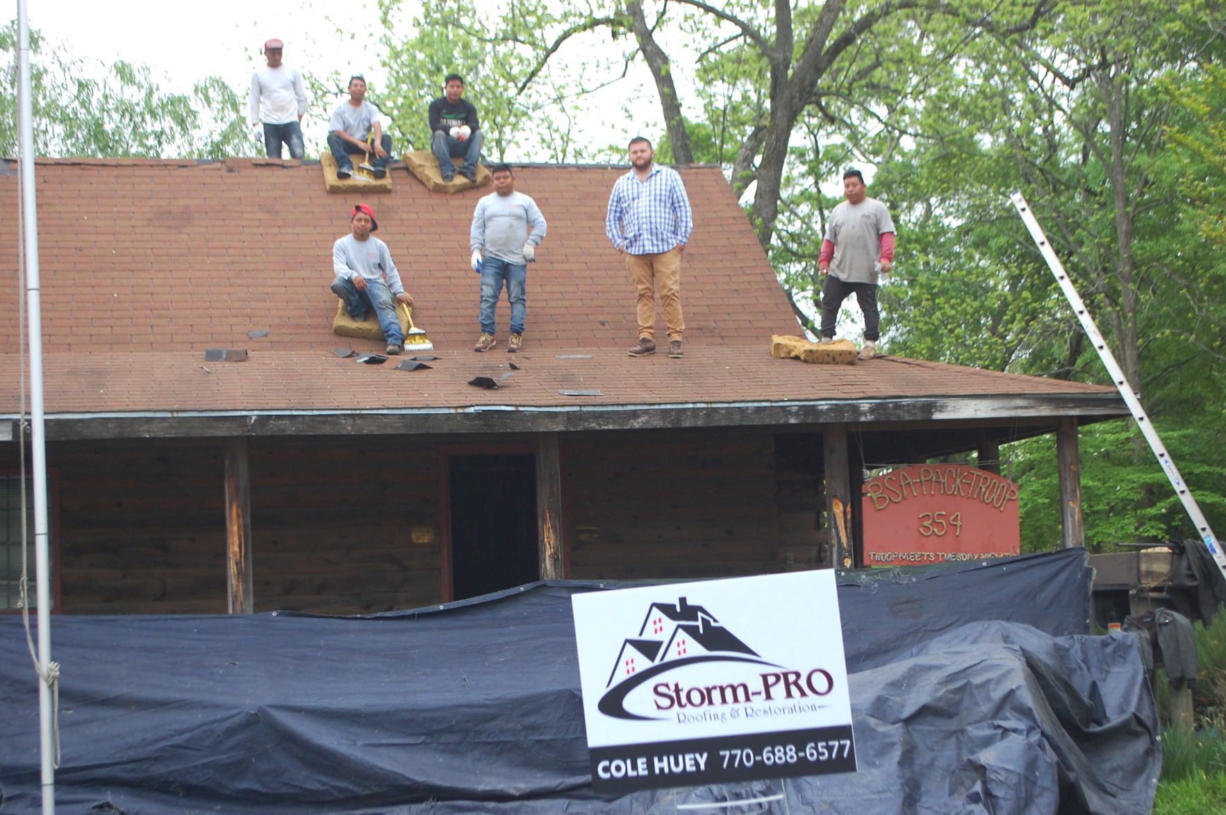 StormPro donates new roof to Pack/Troop 354 Scout Hut